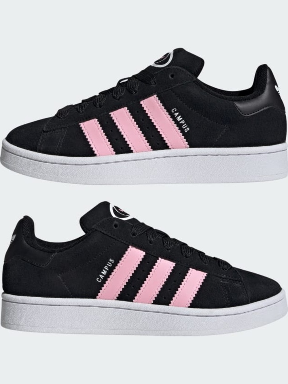 adidas Campus Women's Black and Pink Low-Top Sneakers